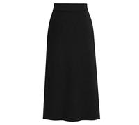 OMZIN Donna Gonna Lunga in Maglia Vita Impero Liscia sotto Il Ginocchio Gonna in Maglia Elasticizzata Gonne Blk L