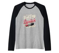 On A Bad Day There Is Always Lipstick - Maglia con Maniche Raglan