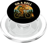 On A Roll - Divertente orso in bicicletta da campeggio PopSockets PopGrip per MagSafe