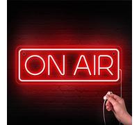 ON AIR Insegna al neon - Live On Air Sign per Streaming/Gaming/Registrazione Studio Decor - Luci a LED Streaming per Streamer/Gamer/Influencer - Alimentazione USB con interruttore on/off On Air Light
