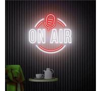On Air - Lampada da parete a LED in acrilico, dimmerabile, con catena da appendere di 55 cm, segnale di avvertimento per studio di registrazione, per emittenti, uffici, negozi, ristoranti