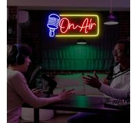 On Air Led Neon Sign Podcast Studio Neon Fall decor Summer Signs Happy Fall Y'all Sign On Air Sign On Air Sign Streaming Sign Cool Led Signs Game Room Wall Art Decor Scena Decor, Acoustic Music Club