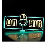 On Air LED Neon Sign Podcast Studio Neon Sign On Air Sign Streaming Sign Cool LED Signs Game Room Wall Art Decor Scene Decor, Yellow
