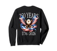 On Back Eagle And Flag 250 Years 1776-2026 250th Birthday Felpa