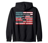 On Back Everything Is Fine Trust Your Government Funny Felpa con Cappuccio