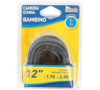 On bike camera d’Aria Bici 12" x 1.75-1.90 - E.T.R.T.O. 47-203, Valvola Schrader Standard, Gomma Resistente e Durevole, Tenuta Affidabile e Montaggio Facile per Tutte le Bici 12 Pollici