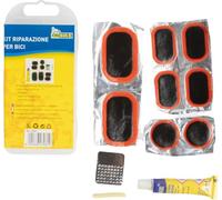 Kit riparazione rapida per ruote bici con otto pezze e scatola