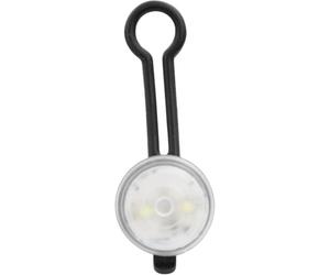 On Bike microlampade tonde bianche per bicicletta con 2 LED, doppia funzione luce intensa o tenue, installazione semplice con supporto in gomma, batterie incluse