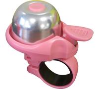 On Bike Mini Campanello Universale Con Base Rosa | Campanello Bici Universale In Acciaio Verniciato Con Levetta In Propilene | Per Manubri Ø 22 Mm | Montaggio Rapido Con Attacco E Vite Inclusi