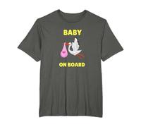 On Board Baby | Annuncio doccia cicogna Maglietta