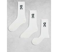 ON - Confezione da 3 paia di calzini bianchi alti con logo-Bianco L