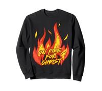 On Fire For Christ Is Lord Men & Boys Christian Faith & Speranza Felpa