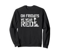On Friday Indossiamo Rosso Militare Supporto Bandiera USA Felpa