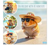 On holiday with AI hamsters (Wall Calendar 2026 12" x 24" / 30 x 60 cm (open)) CALVENDO 12 Month Wall Calendar