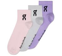 On - Logo Sock Mid 3-Pack - Calze casual EU 38-40 - EU: 39-42,5 fuchsia