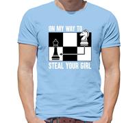 On My Modo Per D'Acciaio Il Ragazza - T-Shirt - Scacchi Giocatore Re Regina