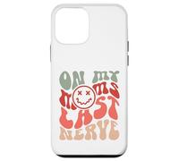 On My Moms Last Nerve Divertente Groovy Citazione Madri Giorno Custodia per iPhone 12 mini