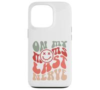 On My Moms Last Nerve Divertente Groovy Citazione Madri Giorno Custodia per iPhone 13 Pro