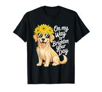 On My Way to Brighten Your Day Dog Lover Pet Owner Girasole Maglietta