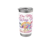 On My Way To Making Bad Decisions Cruise Vacation Funny Bicchiere termico in acciaio inox doppia parete