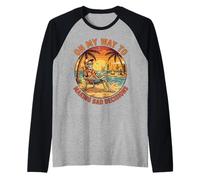 On My Way To Making Bad Decisions Scheletro Spiaggia Maglia con Maniche Raglan