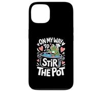 On My Way to Stir The Pot, divertente scherzo grafico sul sarcasmo di una rana Custodia per iPhone 13