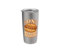 On My Wurst Behavior Costume Tedesco Outfit Octoberfest Bicchiere termico in acciaio inox doppia parete