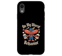 On My Wurst Behavior Oktoberfest Funny German American Flags Custodia per iPhone XR