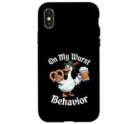 On My Wurst Behavior Oktoberfest Funny German American Humor Custodia per iPhone X/XS
