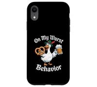 On My Wurst Behavior Oktoberfest Funny German American Humor Custodia per iPhone XR