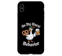 On My Wurst Behavior Oktoberfest Funny German American Humor Custodia per iPhone XS Max