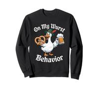 On My Wurst Behavior Oktoberfest Funny German American Humor Felpa