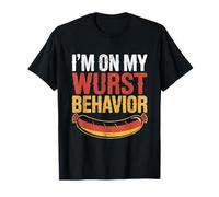 On My Wurst Behavior Oktoberfest Funny German American Humor Maglietta