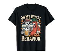 On My Wurst Behavior Oktoberfest Funny German American Humor Maglietta