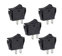ON-OFF 2 Posizione SPST 2 Pin Snap in Rocker Switch 16A / 20A 250V / 125V AC Nero 5 Pack
