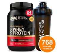 ON Optimum Nutrition Gold Standard 100% Whey Proteine Cioccolato 768g con Shaker