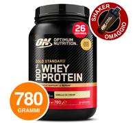 ON Optimum Nutrition Gold Standard 100% Whey Proteine Vaniglia 780g + Shaker