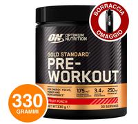 ON Optimum Nutrition Gold Standard Pre-Workout Frutta Mista 330g + Borraccia
