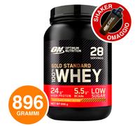 ON Optimum Nutrition Gold Standard Whey Proteine Burro Arachidi 896g + Shaker