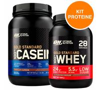 ON Optimum Nutrition Kit Proteine Whey Isolate Cioccolato e Caseine in Polvere
