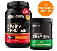 ON Optimum Nutrition Proteine 100% Whey Cioccolato Arachidi 768g + Creatina 317g