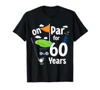 On Par 60° Compleanno Giocatore di Golf Tema 60 Anni B-Day Maglietta