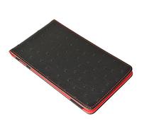 On Par Black/Red, Contenitore Ottima qualità in Pelle di Struzzo per segnapunti da Golf alla Pari, Colore: Nero/Rosso Unisex-Adulto