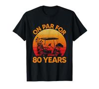 On Par For 80 Years Golf 80 Compleanno Vintage Anni 80 Uomo Maglietta