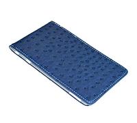 ON PAR Portacarte in pelle di struzzo, navy/grigio