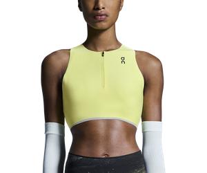 On Running Race Crop Canotte e Top L Giallo
