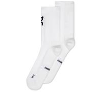 On - Set di 2 paia di calzini leggeri - Core Run Sock High 2P White in Cotone - Taglia L - Bianco