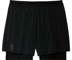 On - Short da running con calzoncini integrati - 5" Performance 2/1 Shorts Black per Uomo - Taglia L - Nero