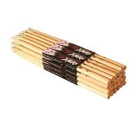On Stage - Bacchette per batteria in acero, 12 paia, punta in nylon On Stage Maple 2B Nylon Drumsticks 12 Pairs
