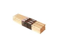 On Stage Hickory - 12 paia di bacchette per batteria, punta in nylon On Stage Hickory 7A Nylon Drumsticks 12 Pairs